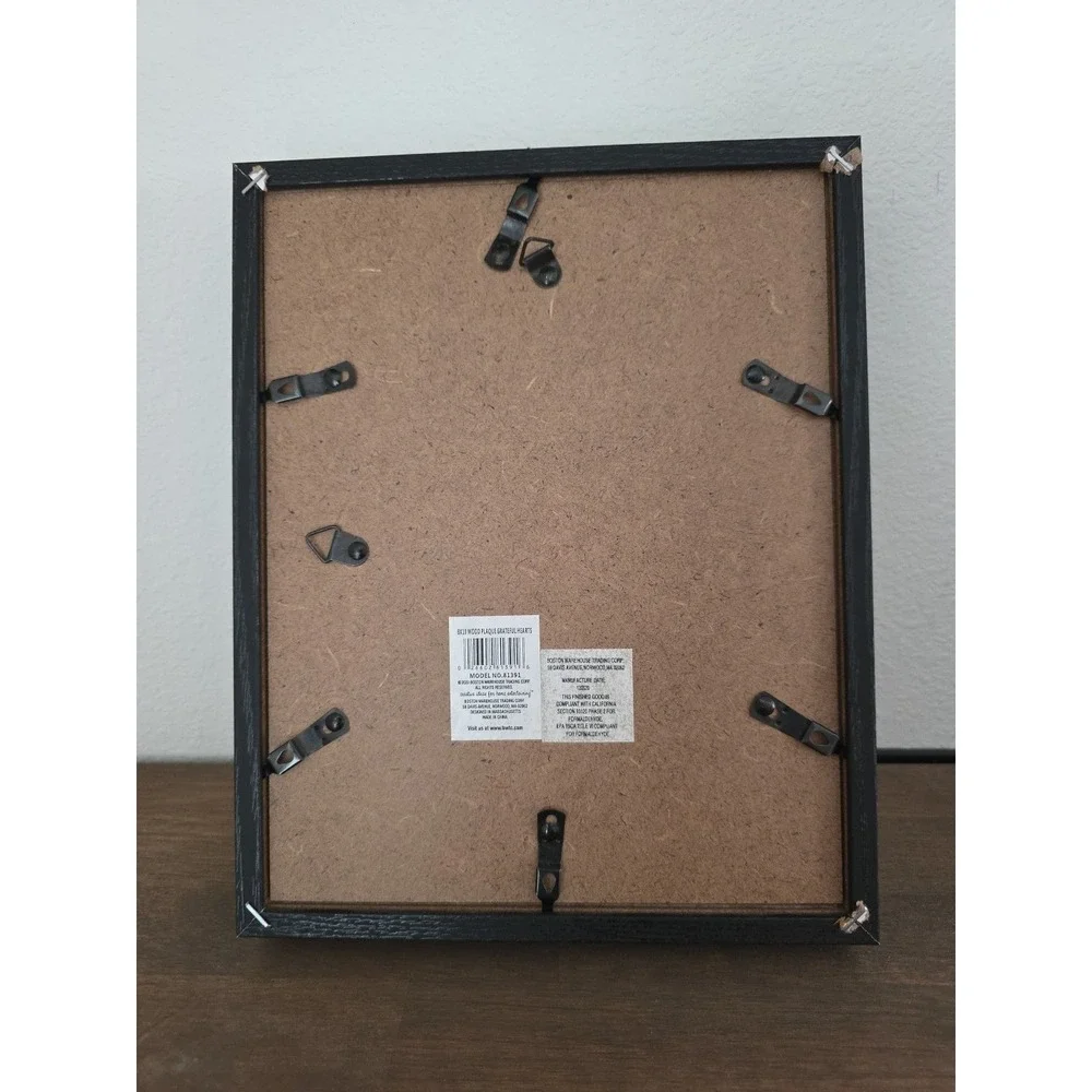 Boston Warehouse Trading Corp‎ 8x10 Black Wood Plaque Frame 